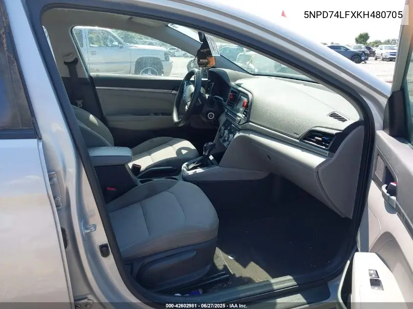 2019 Hyundai Elantra Se VIN: 5NPD74LFXKH480705 Lot: 42602981