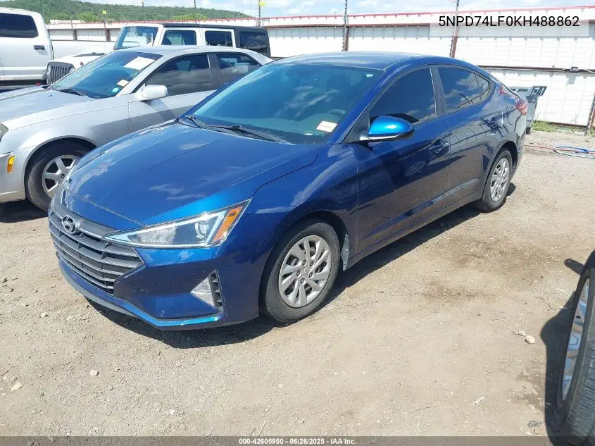 2019 Hyundai Elantra Se VIN: 5NPD74LF0KH488862 Lot: 42605950