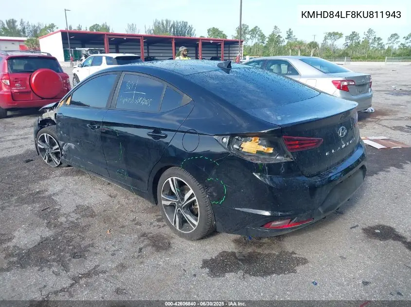 2019 Hyundai Elantra Sel VIN: KMHD84LF8KU811943 Lot: 42606840