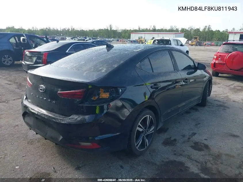 2019 Hyundai Elantra Sel VIN: KMHD84LF8KU811943 Lot: 42606840