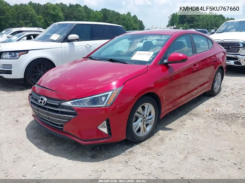 2019 Hyundai Elantra Sel VIN: KMHD84LF5KU767660 Lot: 42612748