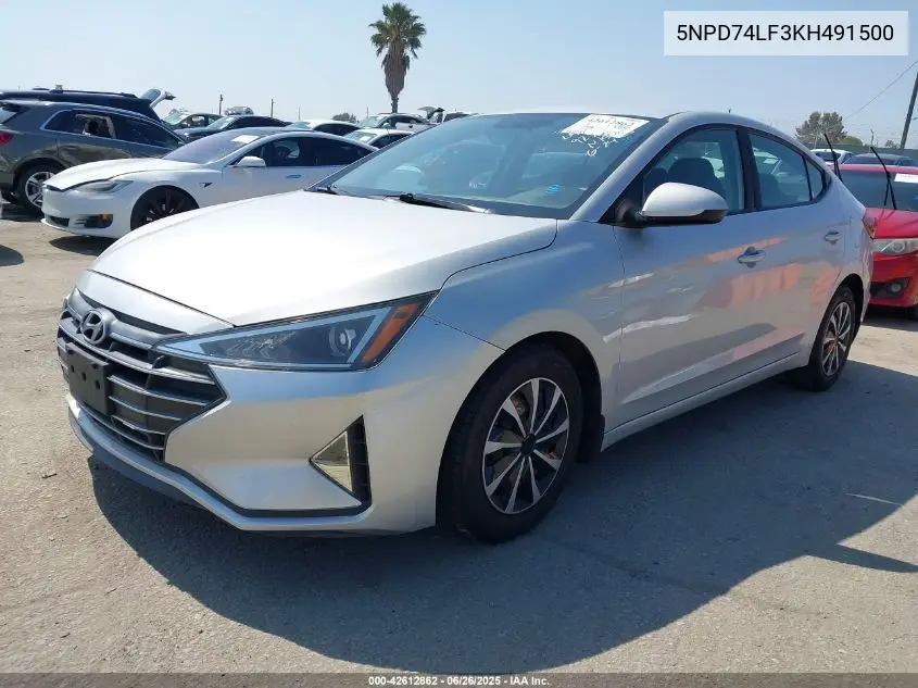 2019 Hyundai Elantra Se VIN: 5NPD74LF3KH491500 Lot: 42612862