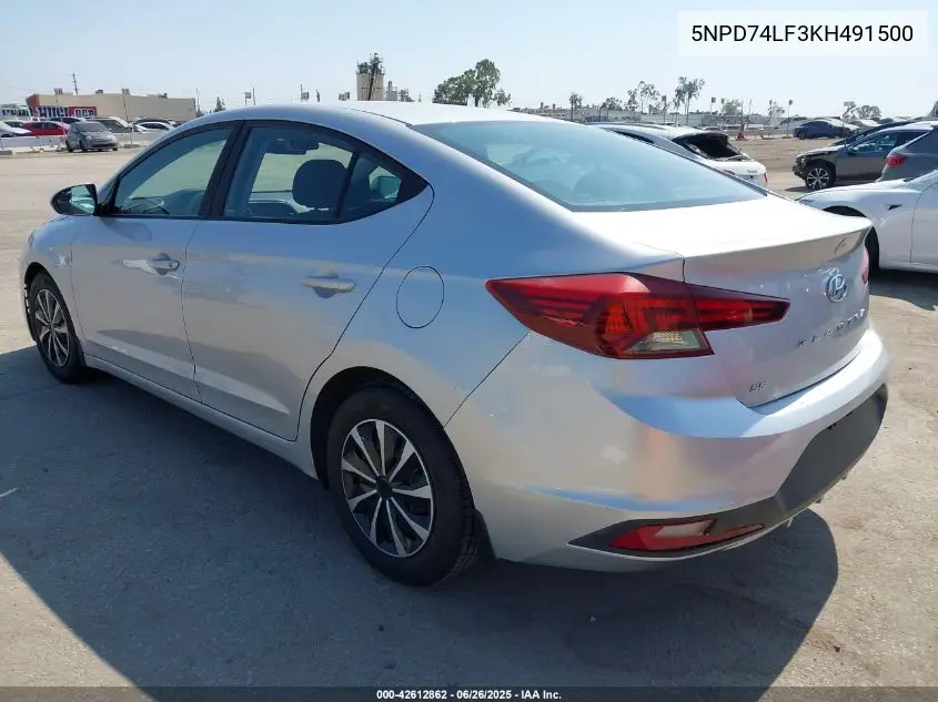 2019 Hyundai Elantra Se VIN: 5NPD74LF3KH491500 Lot: 42612862