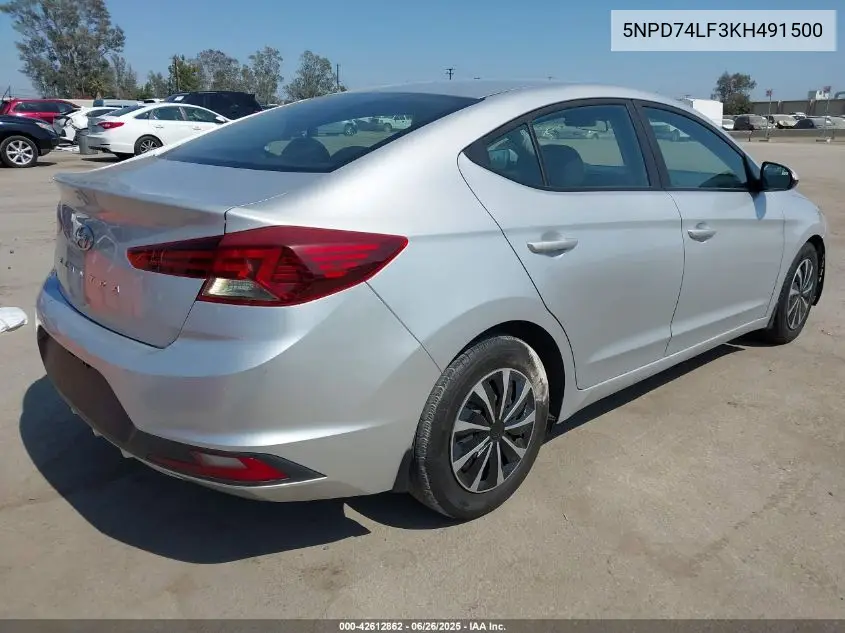 2019 Hyundai Elantra Se VIN: 5NPD74LF3KH491500 Lot: 42612862