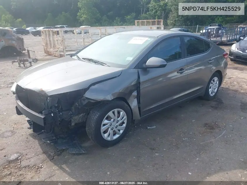 2019 Hyundai Elantra Se VIN: 5NPD74LF5KH425529 Lot: 42613127