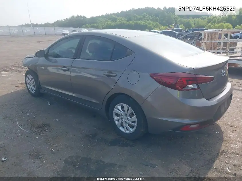 2019 Hyundai Elantra Se VIN: 5NPD74LF5KH425529 Lot: 42613127