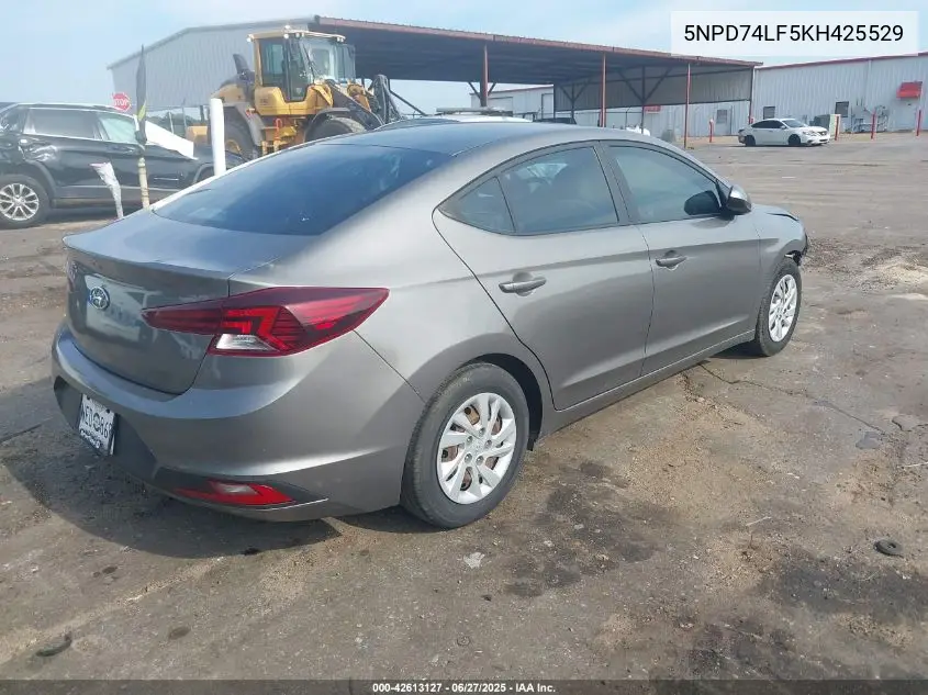 2019 Hyundai Elantra Se VIN: 5NPD74LF5KH425529 Lot: 42613127