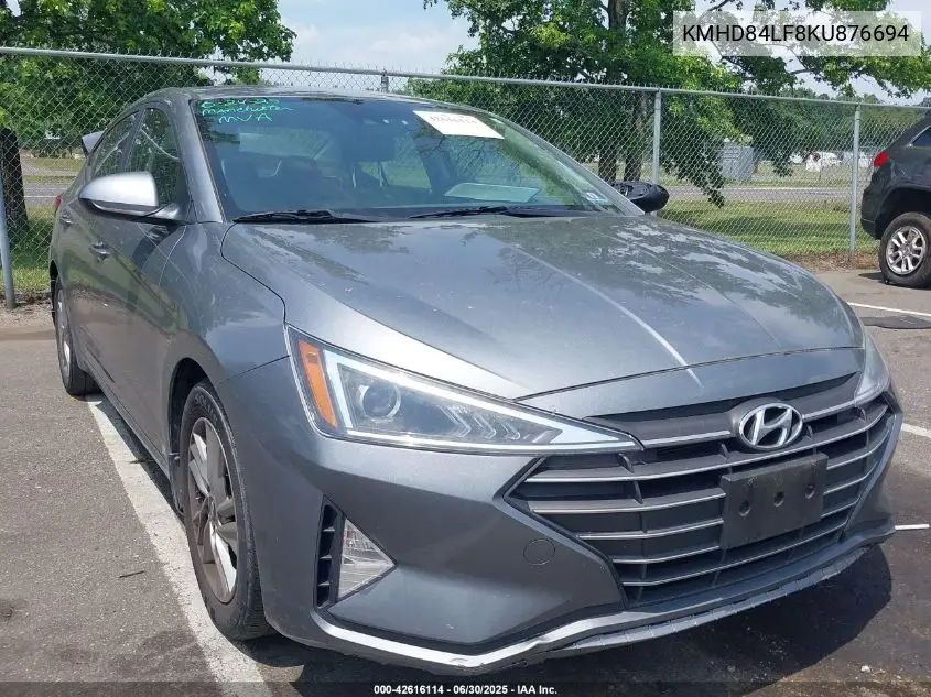 2019 Hyundai Elantra Value Edition VIN: KMHD84LF8KU876694 Lot: 42616114