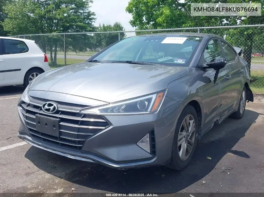 2019 Hyundai Elantra Value Edition VIN: KMHD84LF8KU876694 Lot: 42616114