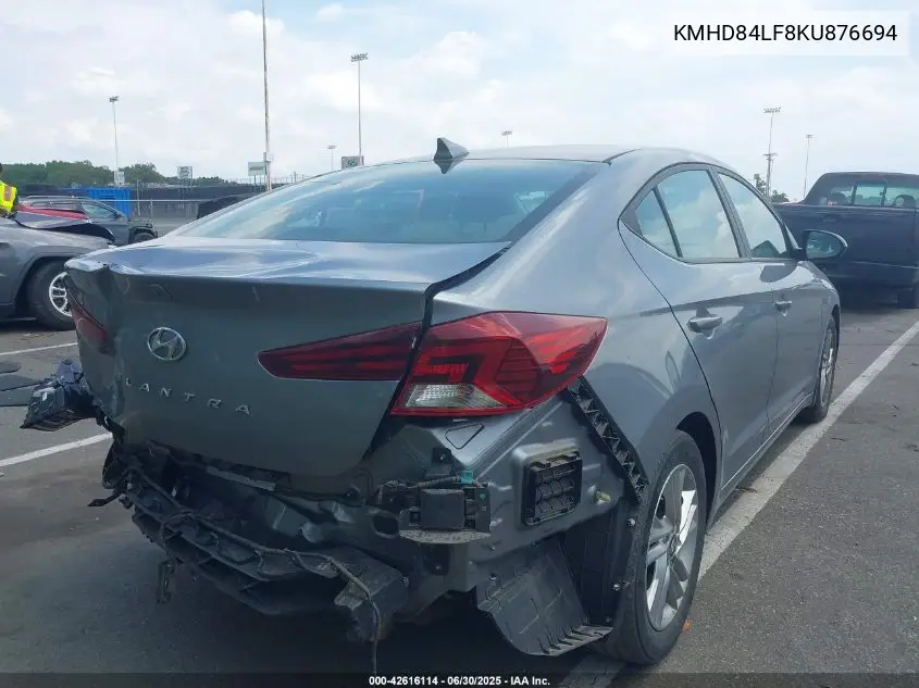2019 Hyundai Elantra Value Edition VIN: KMHD84LF8KU876694 Lot: 42616114