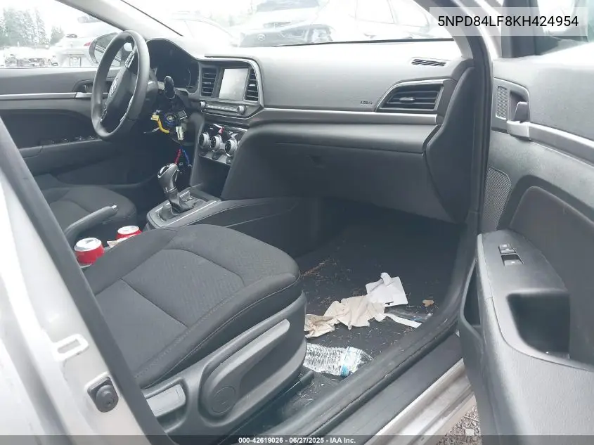 2019 Hyundai Elantra Sel VIN: 5NPD84LF8KH424954 Lot: 42619026
