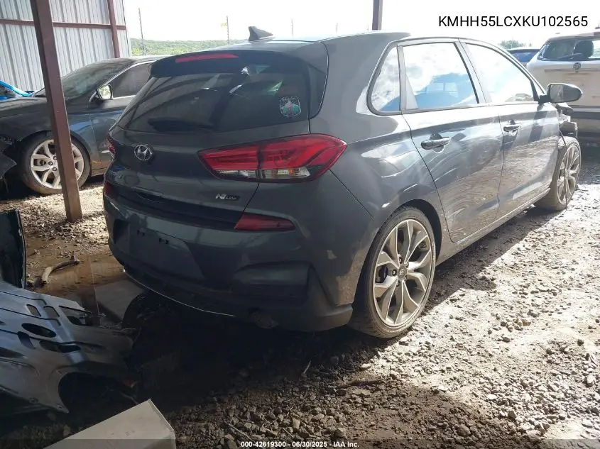 2019 Hyundai Elantra Gt N Line VIN: KMHH55LCXKU102565 Lot: 42619300