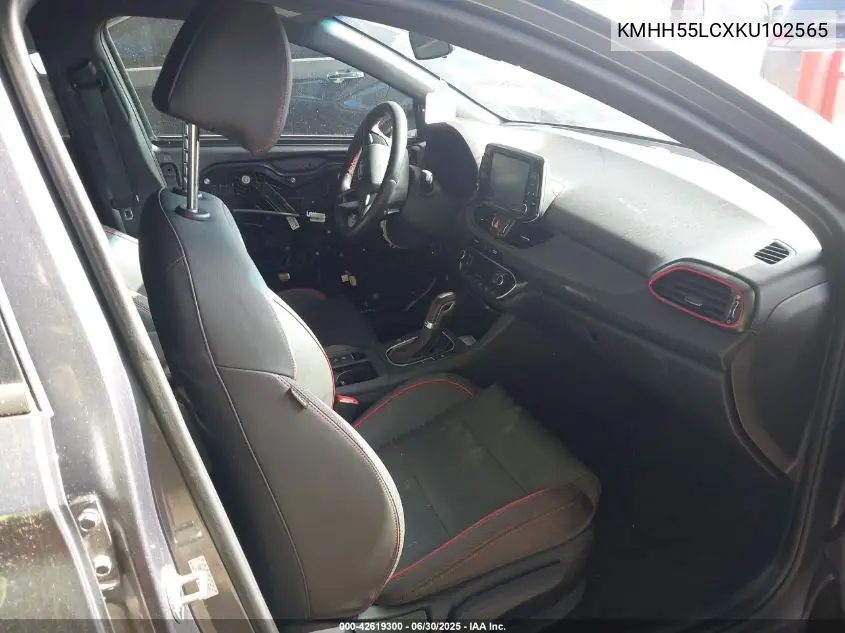 2019 Hyundai Elantra Gt N Line VIN: KMHH55LCXKU102565 Lot: 42619300
