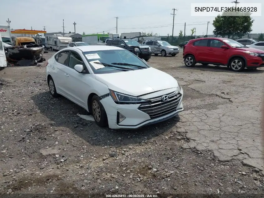 2019 Hyundai Elantra Se VIN: 5NPD74LF3KH468928 Lot: 42625413