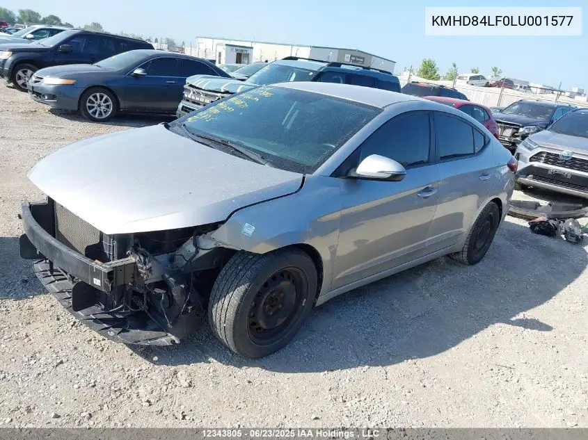 2020 Hyundai Elantra Preferred Auto Ivt VIN: KMHD84LF0LU001577 Lot: 12343805