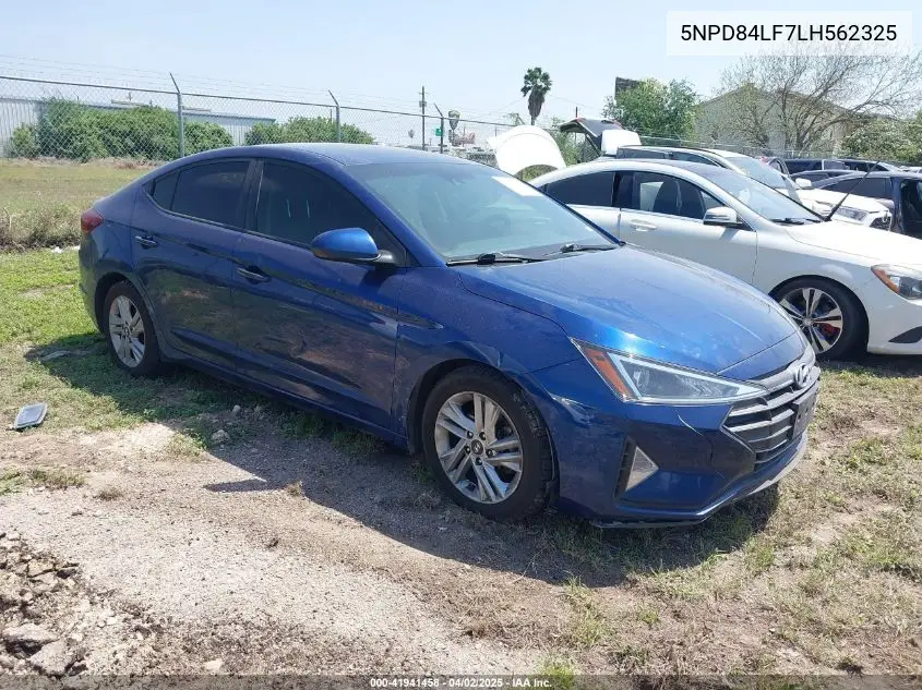 2020 Hyundai Elantra Sel VIN: 5NPD84LF7LH562325 Lot: 41941458