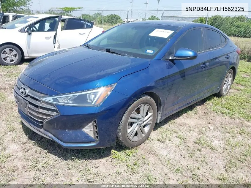2020 Hyundai Elantra Sel VIN: 5NPD84LF7LH562325 Lot: 41941458