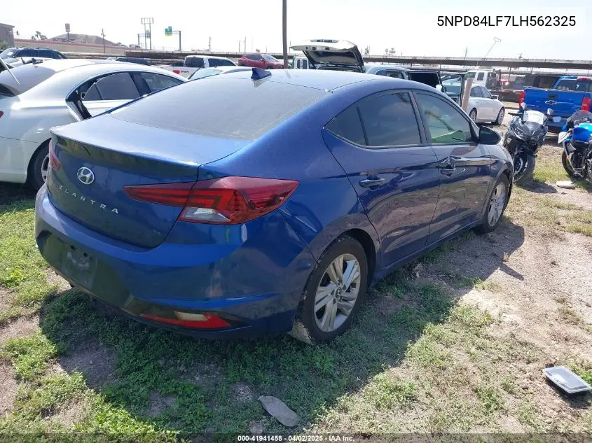 2020 Hyundai Elantra Sel VIN: 5NPD84LF7LH562325 Lot: 41941458