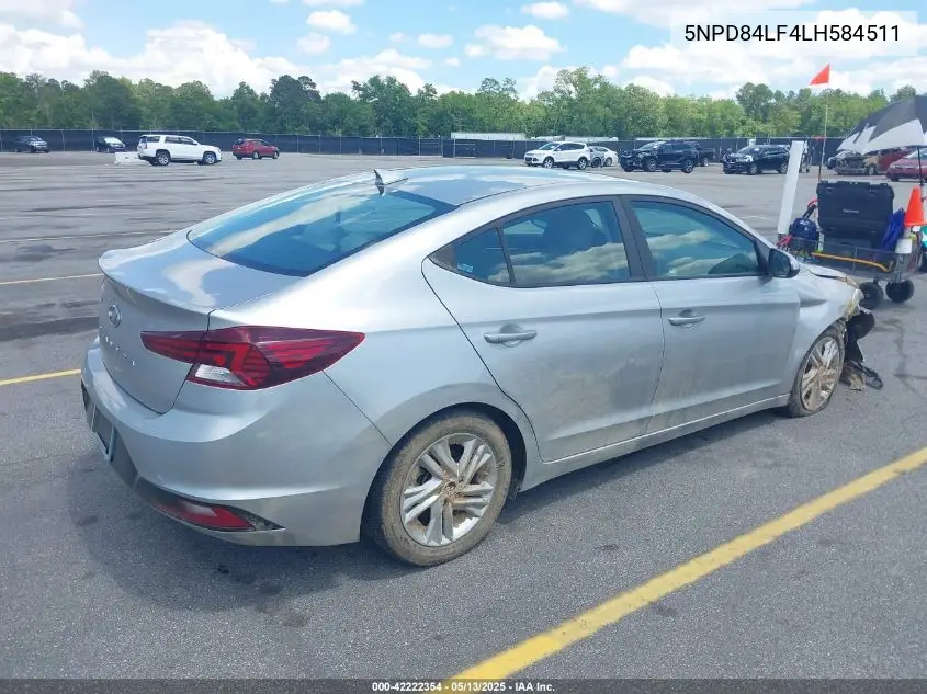2020 Hyundai Elantra Sel VIN: 5NPD84LF4LH584511 Lot: 42222354