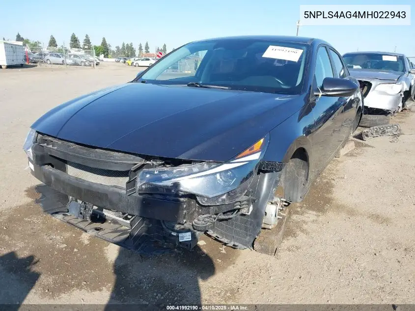 2021 Hyundai Elantra Sel VIN: 5NPLS4AG4MH022943 Lot: 41992190