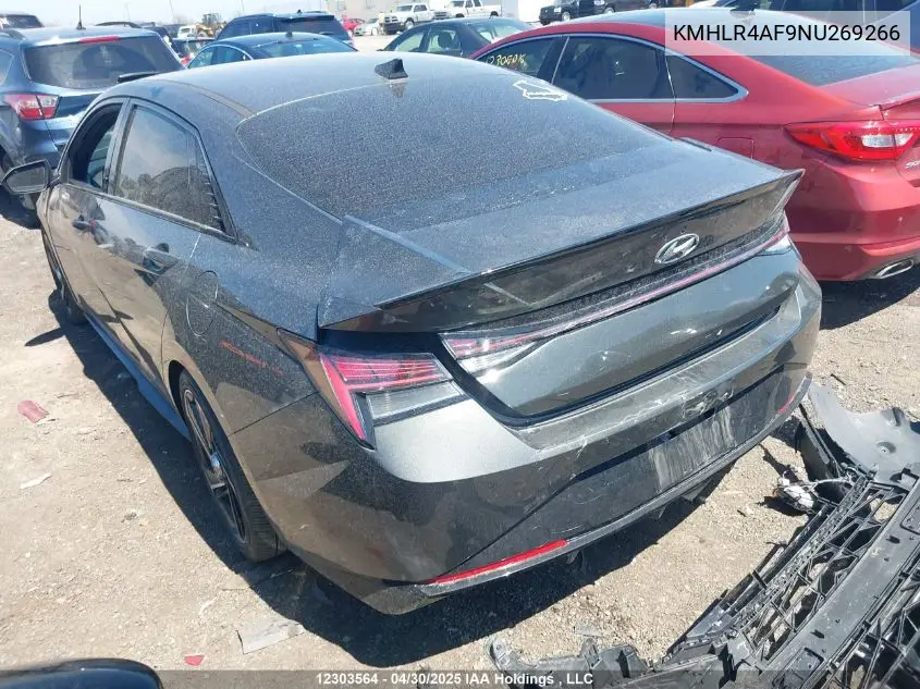 2022 Hyundai Elantra N Line VIN: KMHLR4AF9NU269266 Lot: 12303564