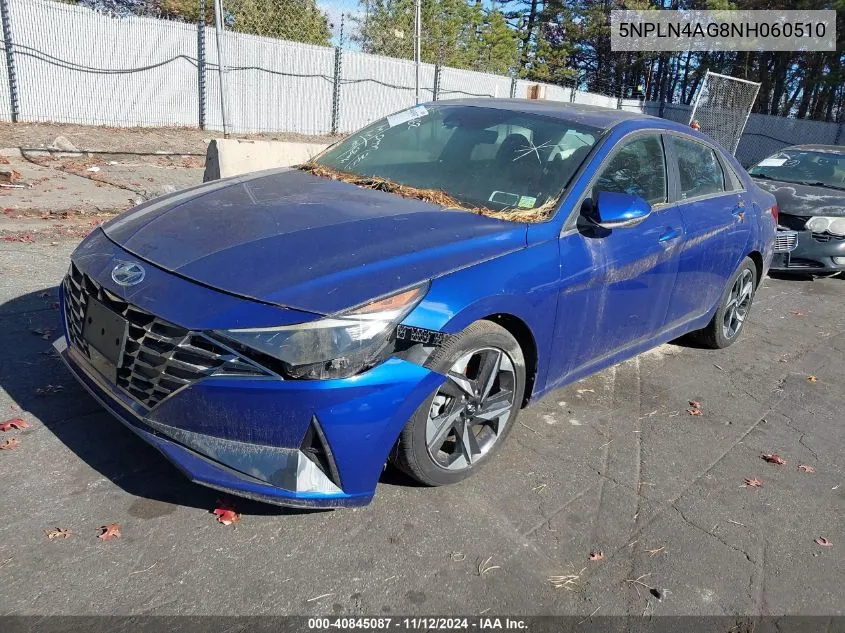 2022 Hyundai Elantra Sel VIN: 5NPLN4AG8NH060510 Lot: 40845087