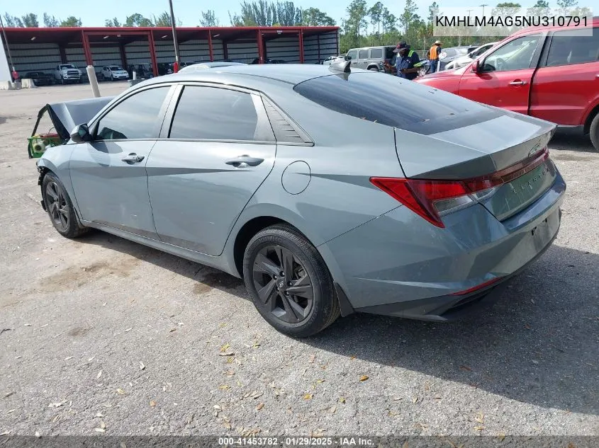 2022 Hyundai Elantra Sel VIN: KMHLM4AG5NU310791 Lot: 41453782