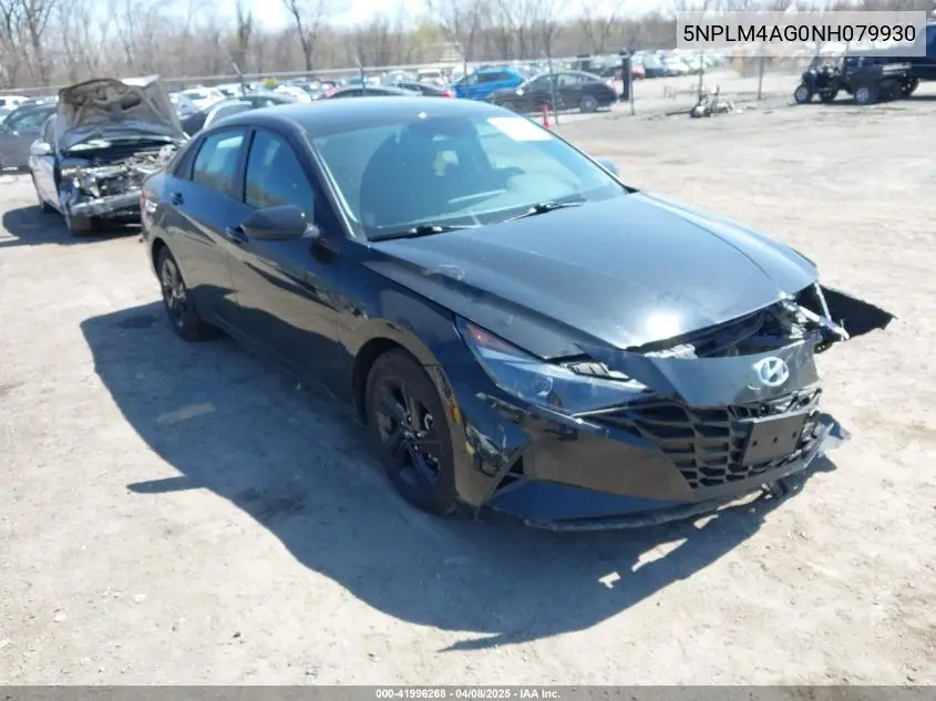 2022 Hyundai Elantra Sel VIN: 5NPLM4AG0NH079930 Lot: 41996268