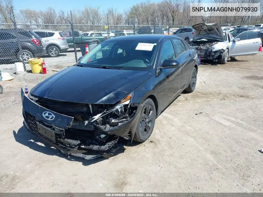 2022 Hyundai Elantra Sel VIN: 5NPLM4AG0NH079930 Lot: 41996268