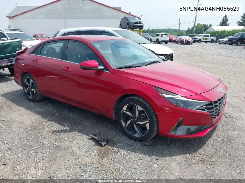 2022 Hyundai Elantra Sel VIN: 5NPLN4AG4NH055529 Lot: 42201635