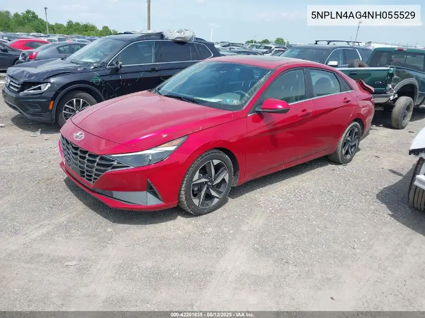 2022 Hyundai Elantra Sel VIN: 5NPLN4AG4NH055529 Lot: 42201635