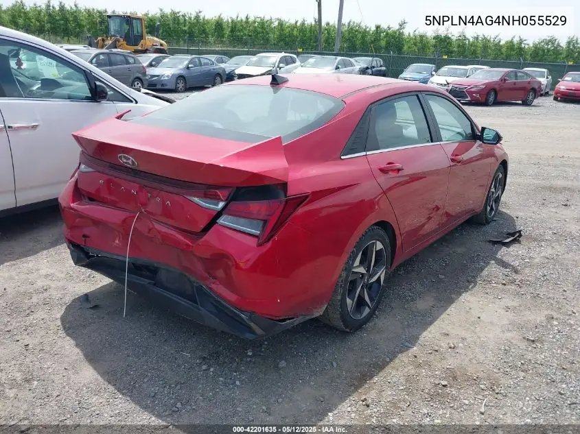 2022 Hyundai Elantra Sel VIN: 5NPLN4AG4NH055529 Lot: 42201635