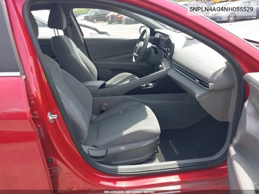 2022 Hyundai Elantra Sel VIN: 5NPLN4AG4NH055529 Lot: 42201635