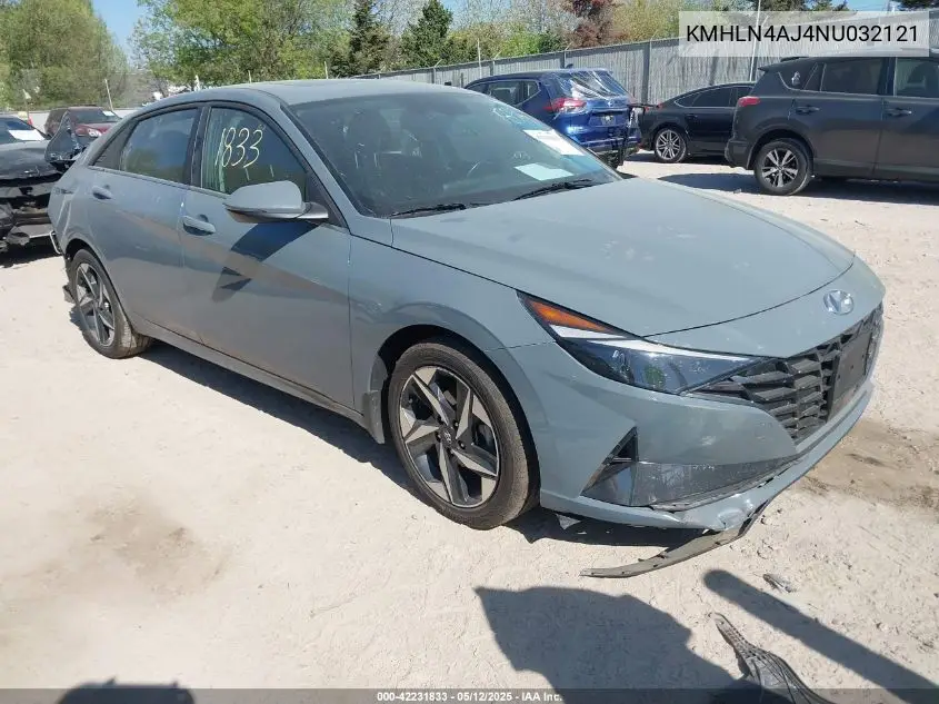 2022 Hyundai Elantra Limited VIN: KMHLN4AJ4NU032121 Lot: 42231833