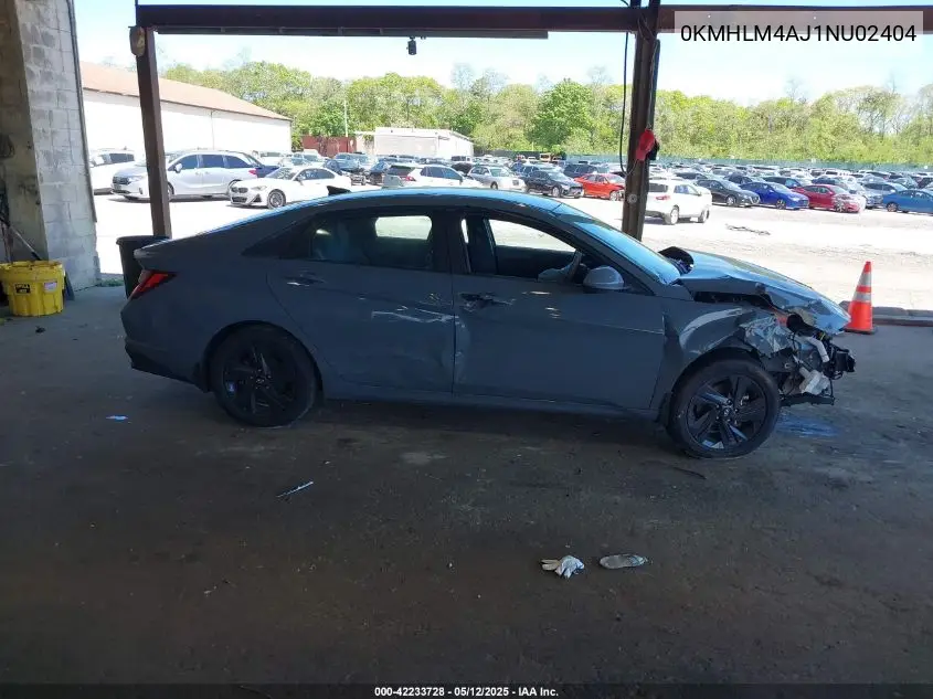 2022 Hyundai Elantra Blue VIN: 0KMHLM4AJ1NU02404 Lot: 42233728