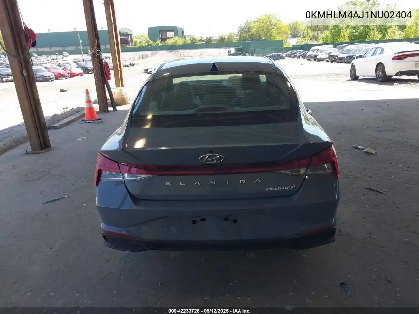 2022 Hyundai Elantra Blue VIN: 0KMHLM4AJ1NU02404 Lot: 42233728