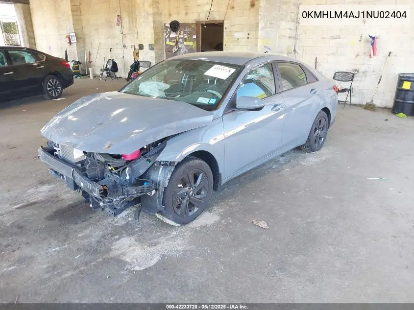 2022 Hyundai Elantra Blue VIN: 0KMHLM4AJ1NU02404 Lot: 42233728
