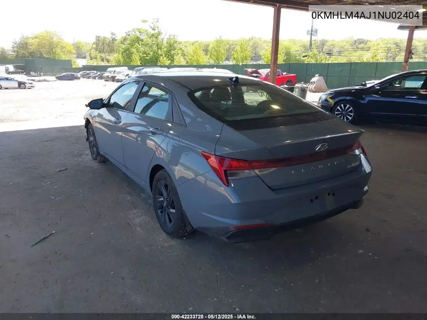 2022 Hyundai Elantra Blue VIN: 0KMHLM4AJ1NU02404 Lot: 42233728