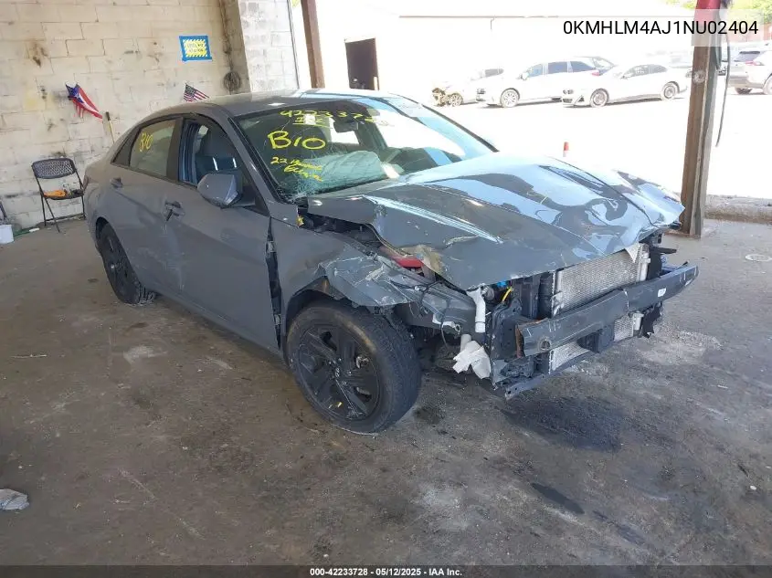 2022 Hyundai Elantra Blue VIN: 0KMHLM4AJ1NU02404 Lot: 42233728