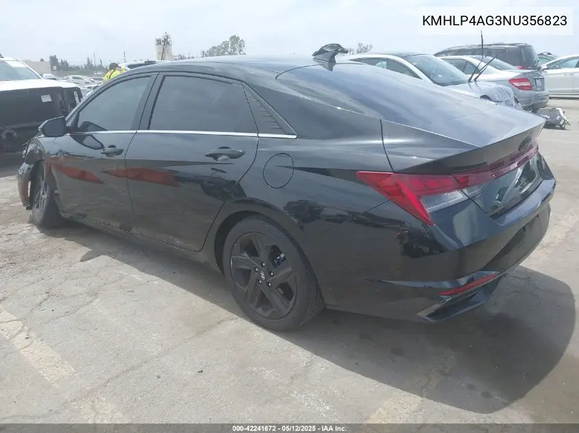 2022 Hyundai Elantra Limited VIN: KMHLP4AG3NU356823 Lot: 42241672