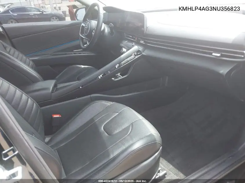 2022 Hyundai Elantra Limited VIN: KMHLP4AG3NU356823 Lot: 42241672