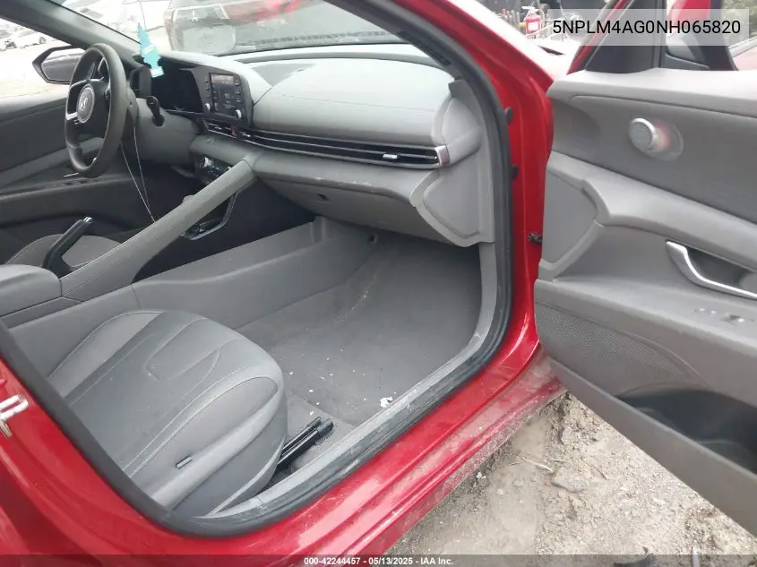 2022 Hyundai Elantra Sel VIN: 5NPLM4AG0NH065820 Lot: 42244457