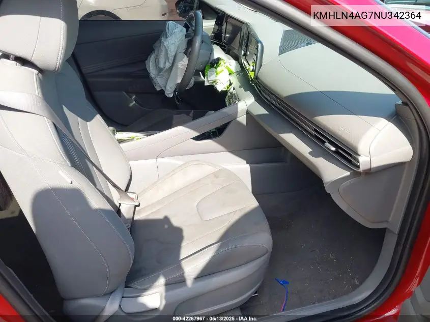 2022 Hyundai Elantra Sel VIN: KMHLN4AG7NU342364 Lot: 42267967
