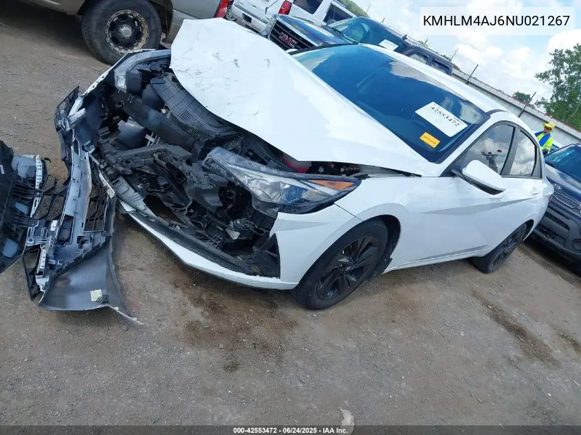 2022 Hyundai Elantra Hybrid Blue VIN: KMHLM4AJ6NU021267 Lot: 42553472