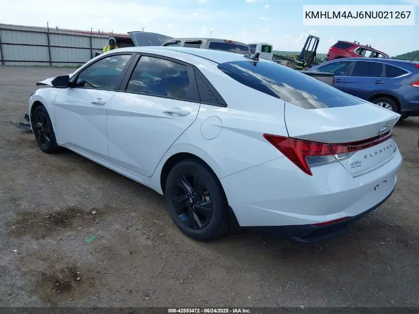 2022 Hyundai Elantra Hybrid Blue VIN: KMHLM4AJ6NU021267 Lot: 42553472