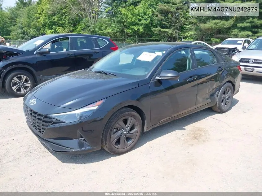 2022 Hyundai Elantra Sel VIN: KMHLM4AG7NU242879 Lot: 42553883