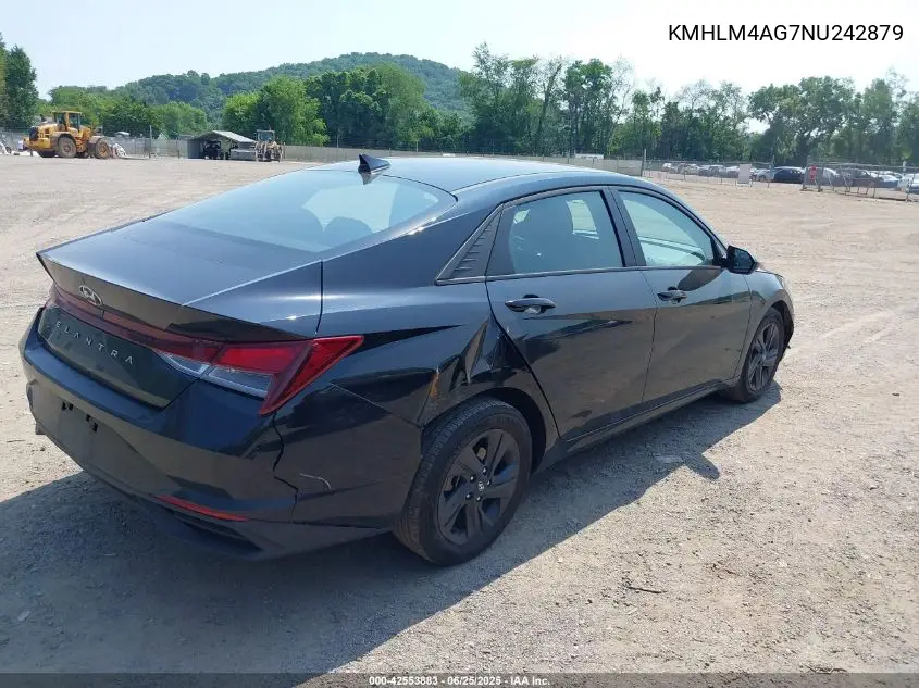 2022 Hyundai Elantra Sel VIN: KMHLM4AG7NU242879 Lot: 42553883
