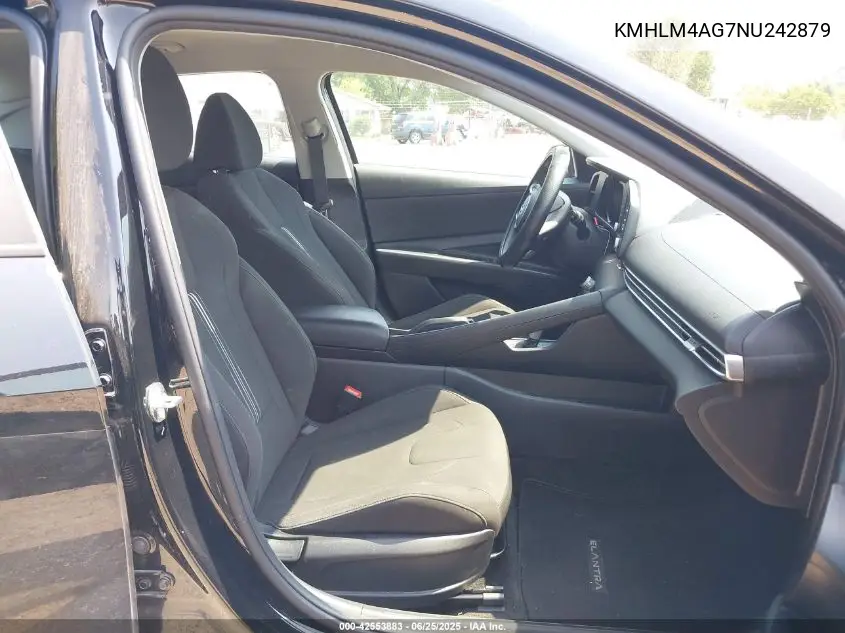 2022 Hyundai Elantra Sel VIN: KMHLM4AG7NU242879 Lot: 42553883