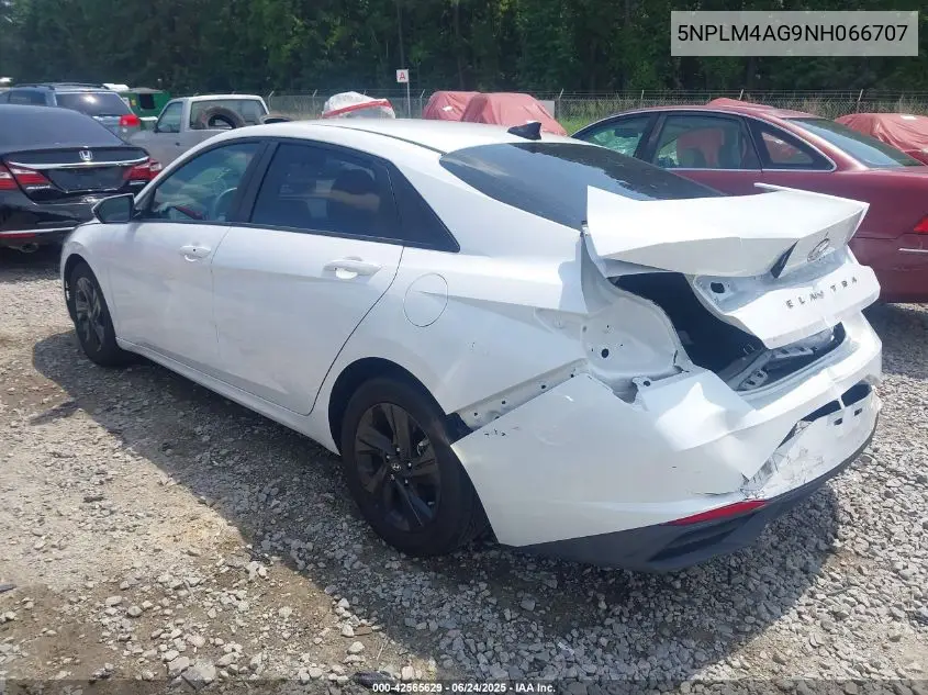 2022 Hyundai Elantra Sel VIN: 5NPLM4AG9NH066707 Lot: 42565629