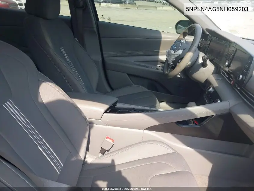 2022 Hyundai Elantra Sel VIN: 5NPLN4AG5NH059203 Lot: 42570393